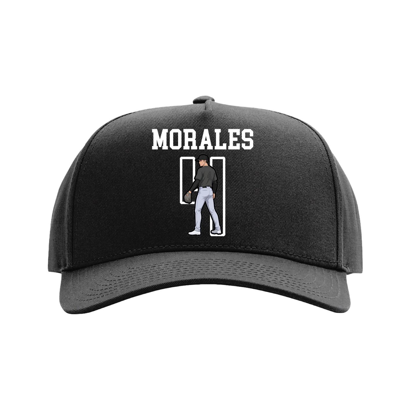 Full Fabric Five-Panel Champ Cap — Shirsey in Black