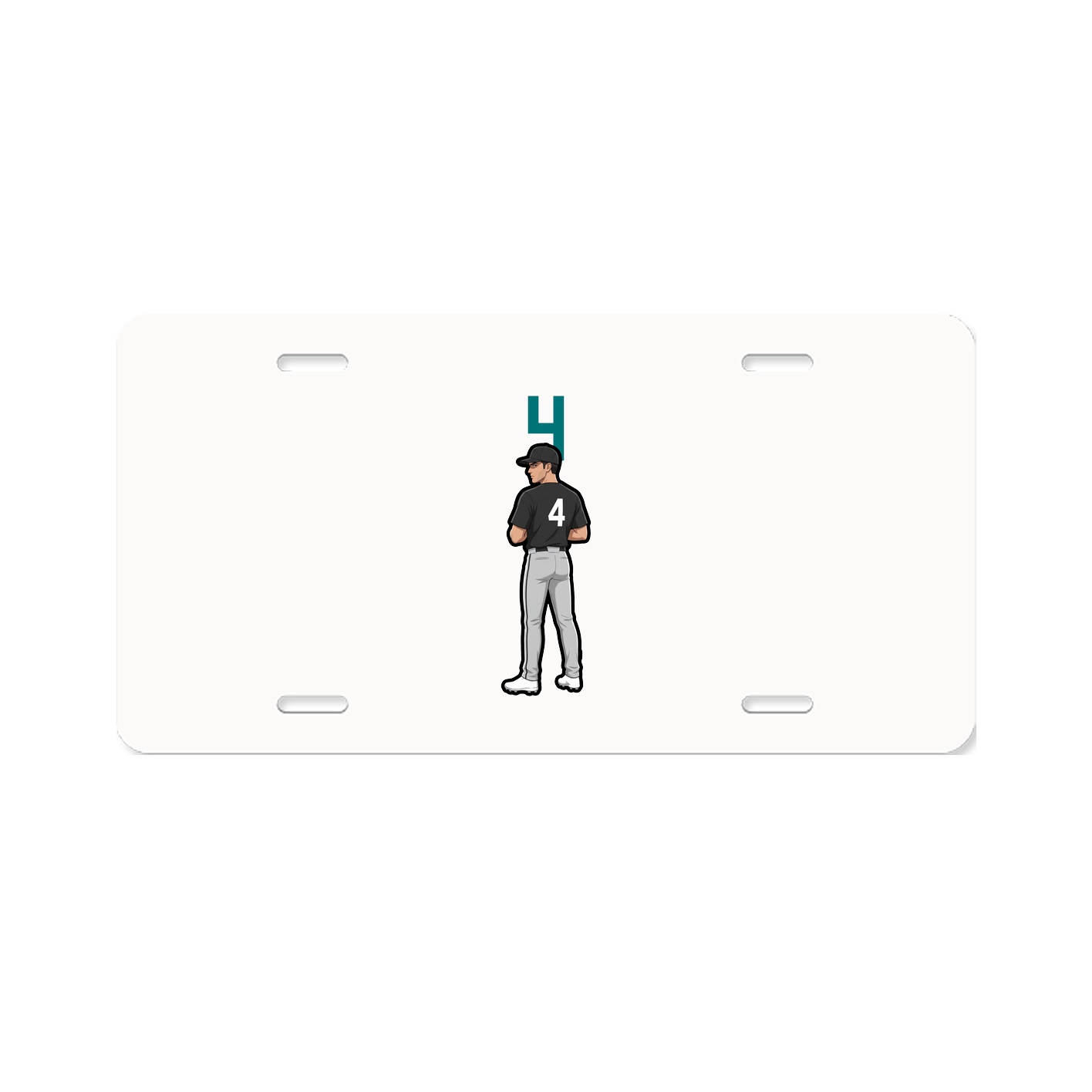 License Plate — Number Top in Classic