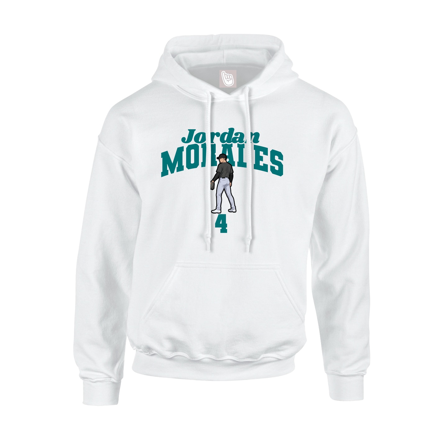 Youth Hoodie — Signature Arch in White