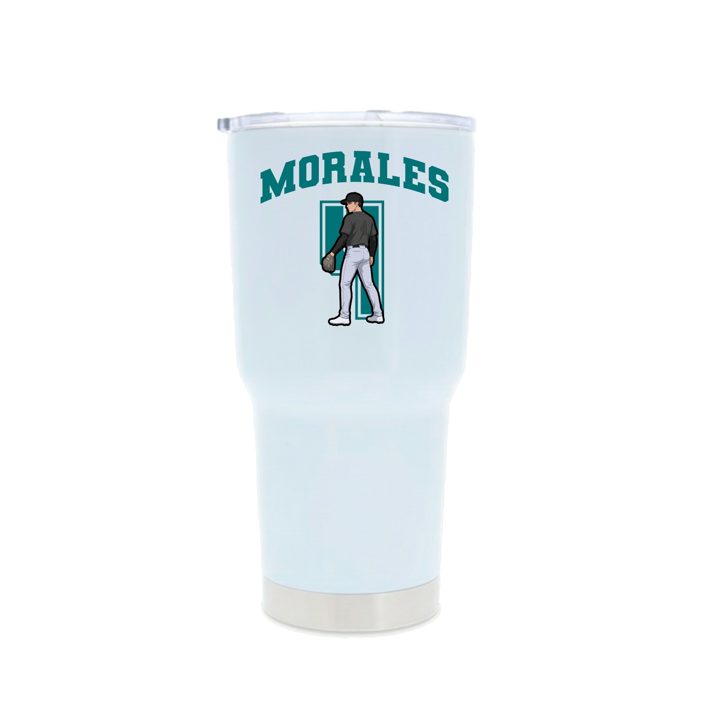 30oz Stainless Steel Tumbler — Number in White