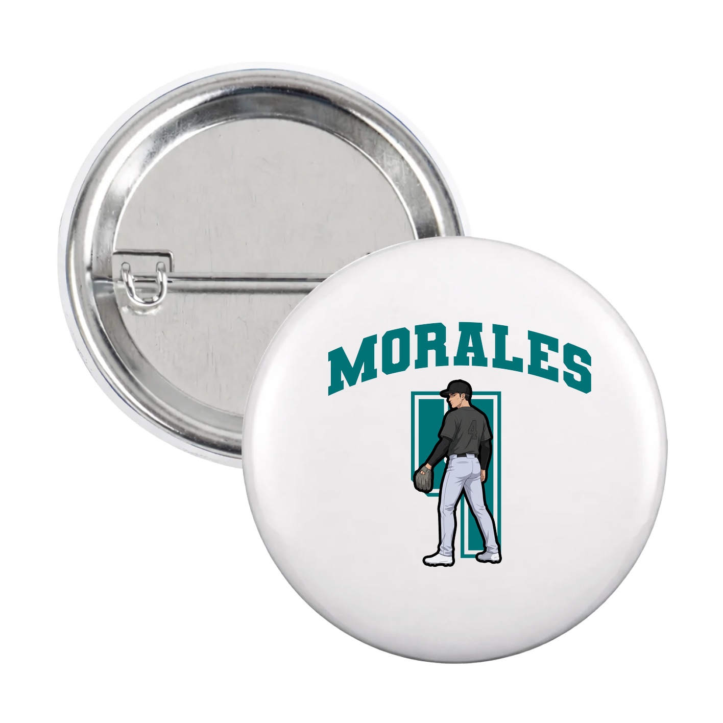 Game Day Button — Number in White
