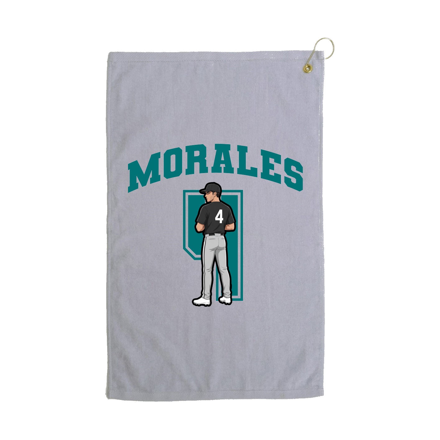 Golf Towel — Number in Grey