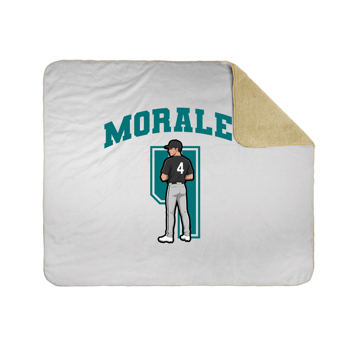 Throw Blanket — Number in White