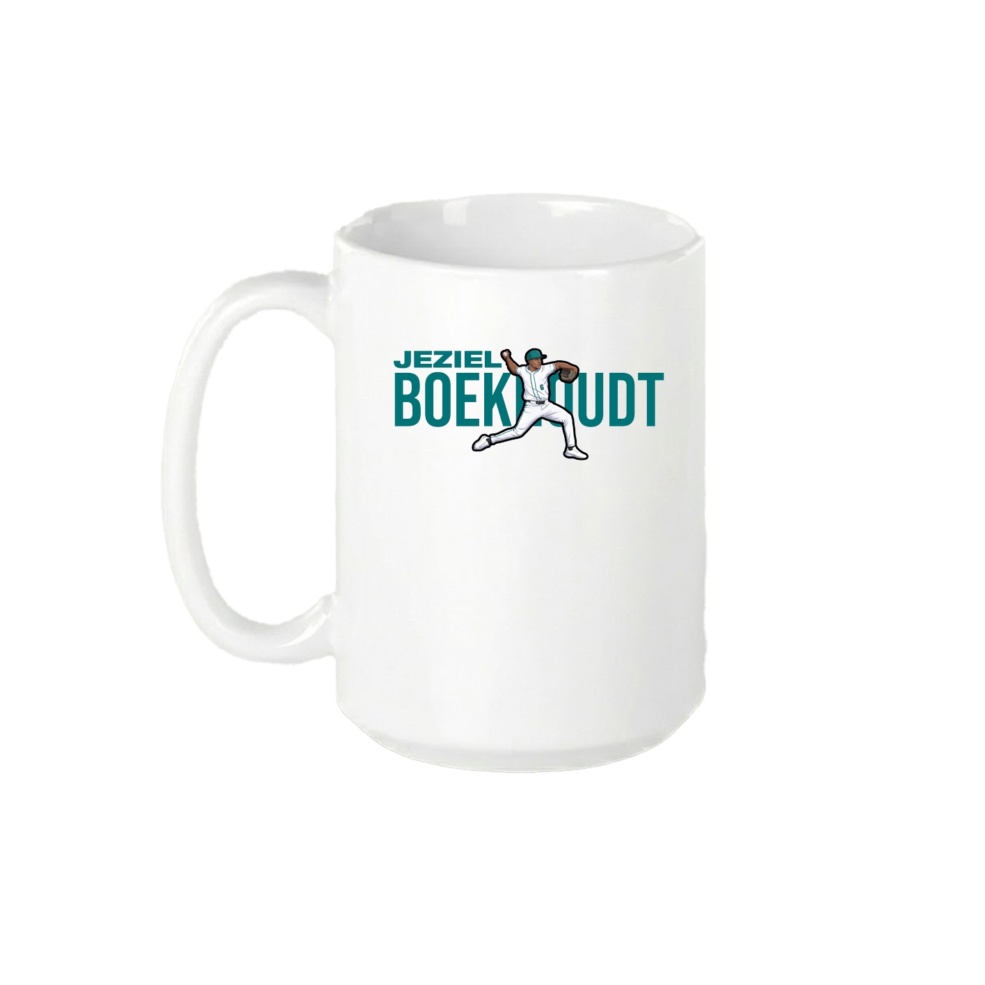 15oz Coffee Mug — Player Name in White