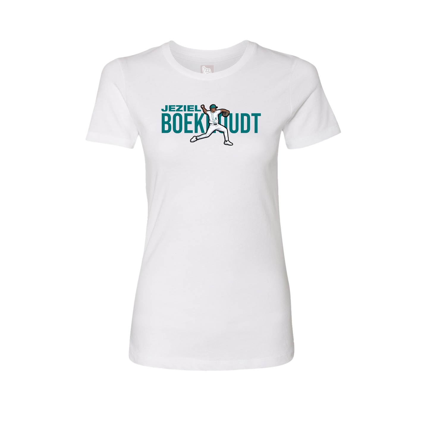 Fitted Women's Tee — Player Name in White