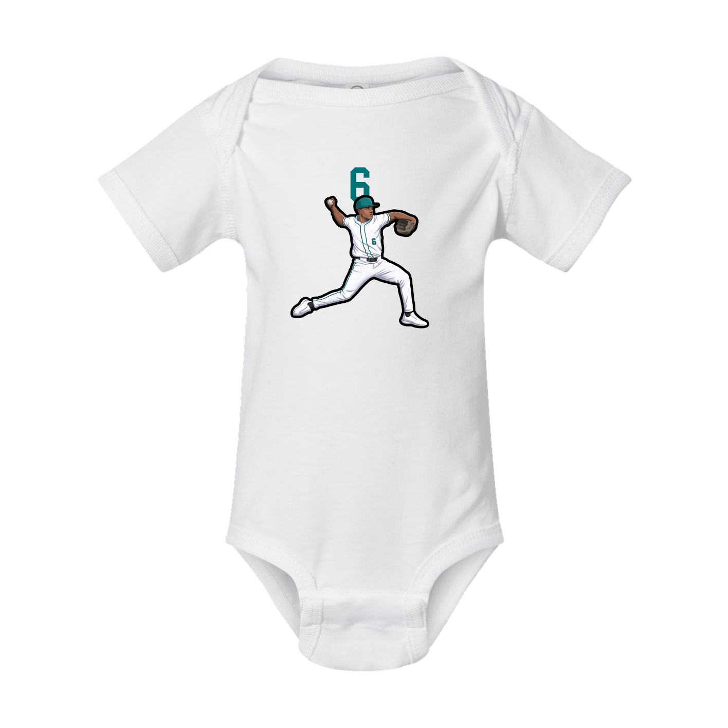 Baby Onesie — Number Top in White