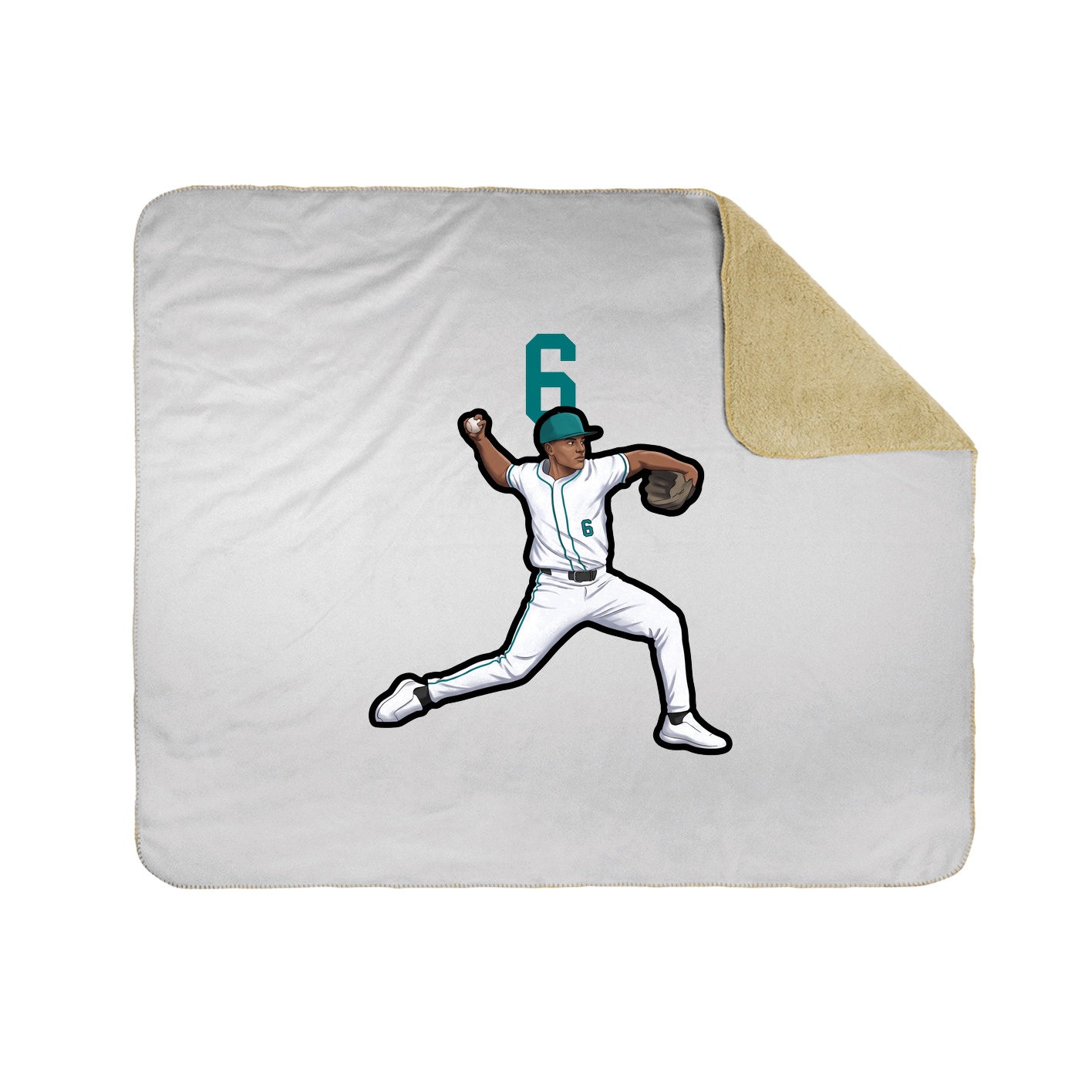 Throw Blanket — Number Top in White
