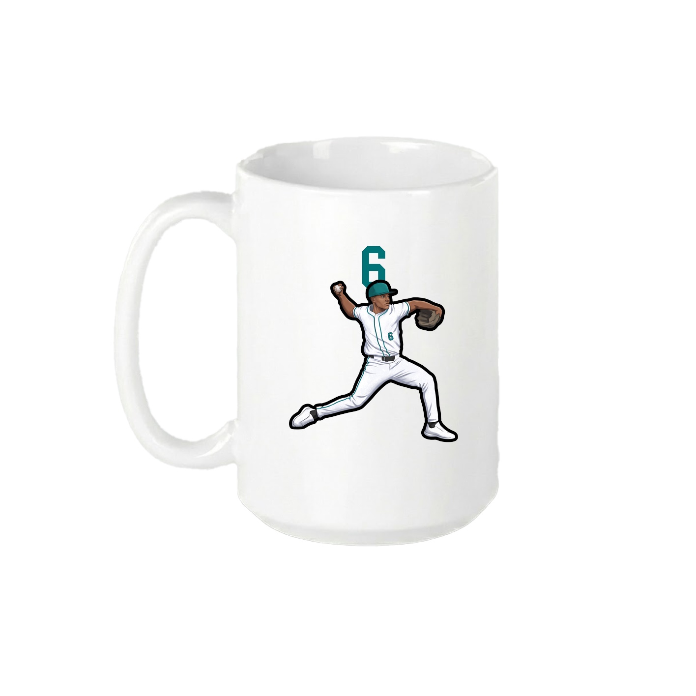 15oz Coffee Mug — Number Top in White
