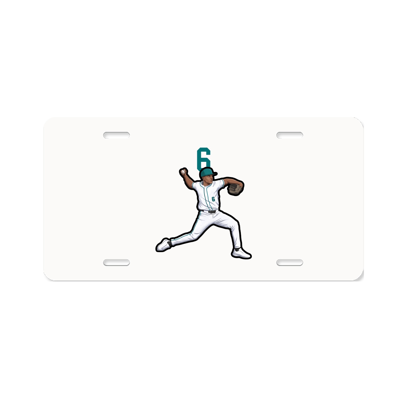 License Plate — Number Top in Classic