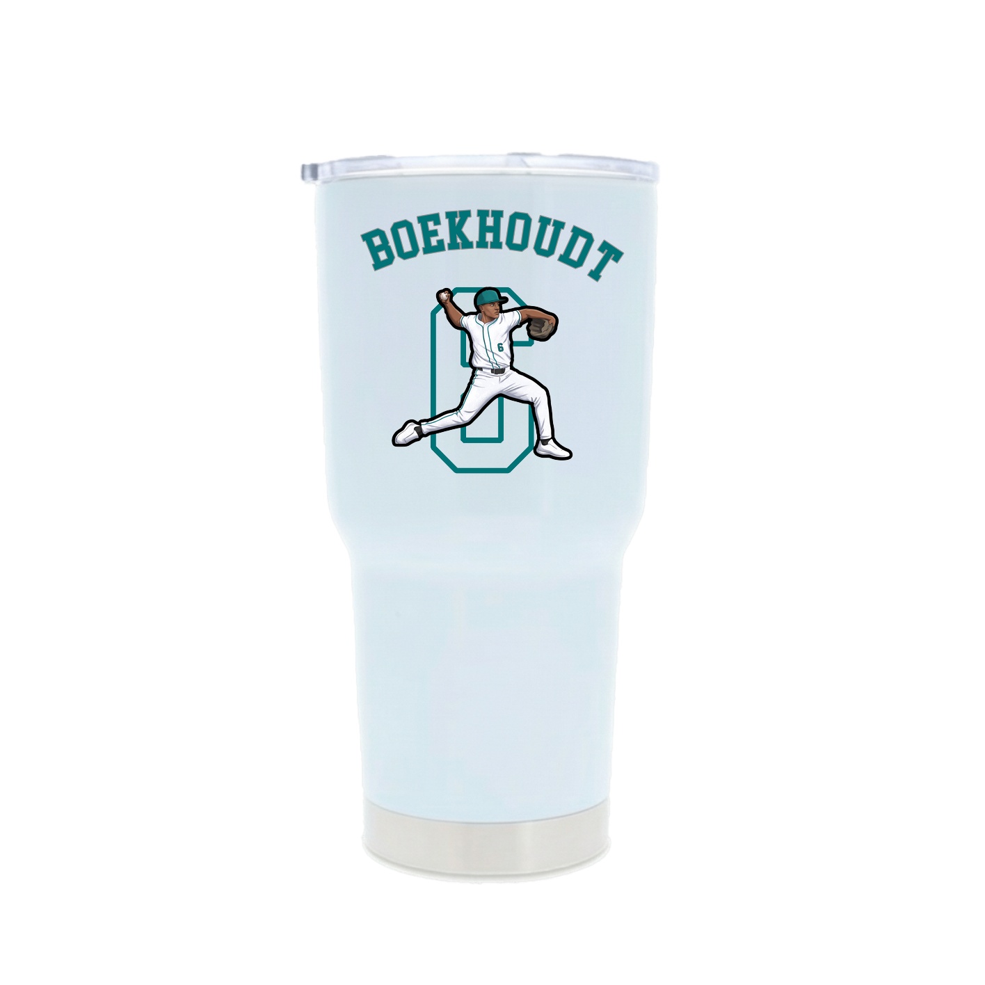 30oz Stainless Steel Tumbler — Shirsey Arch in White