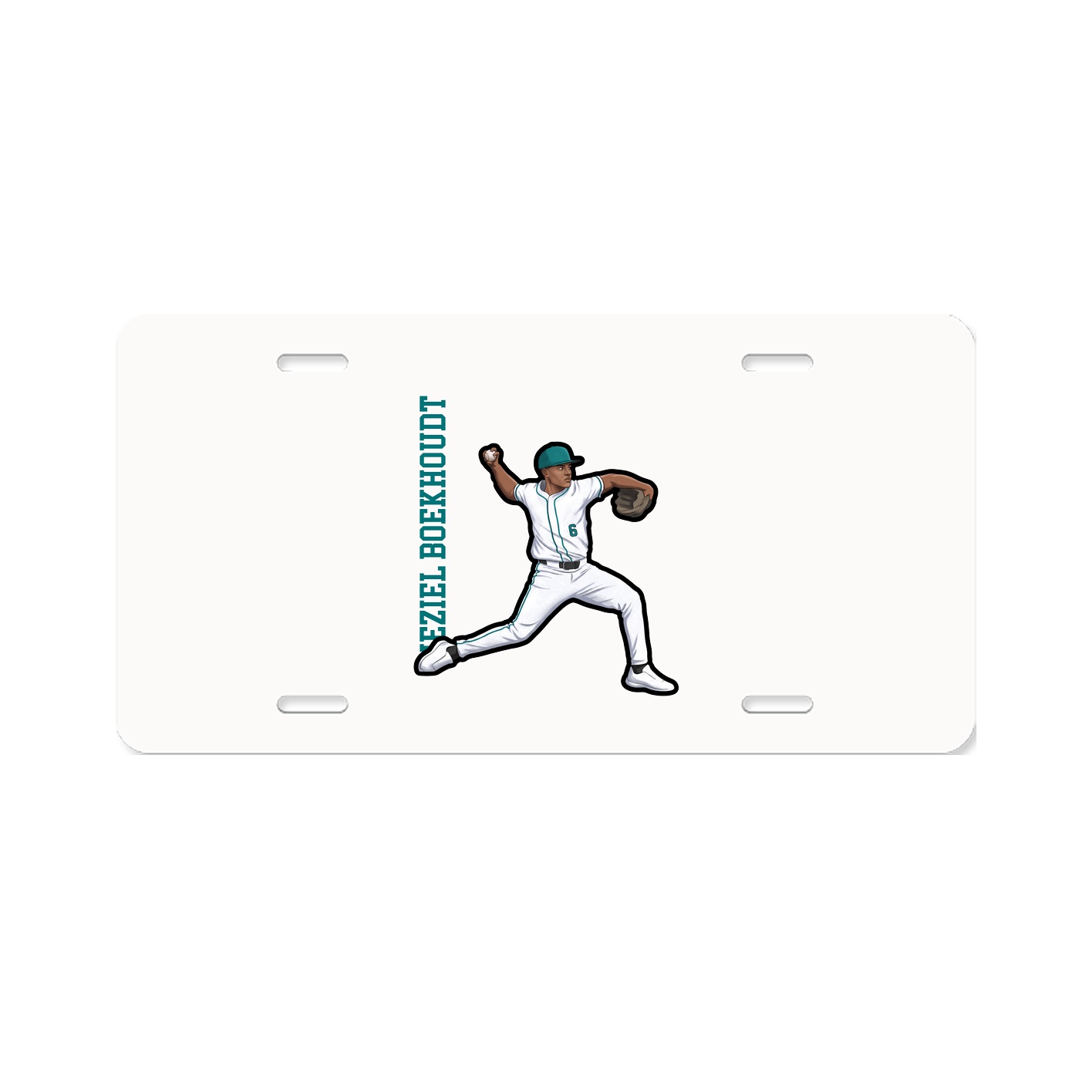 License Plate — Name Vertical in Classic
