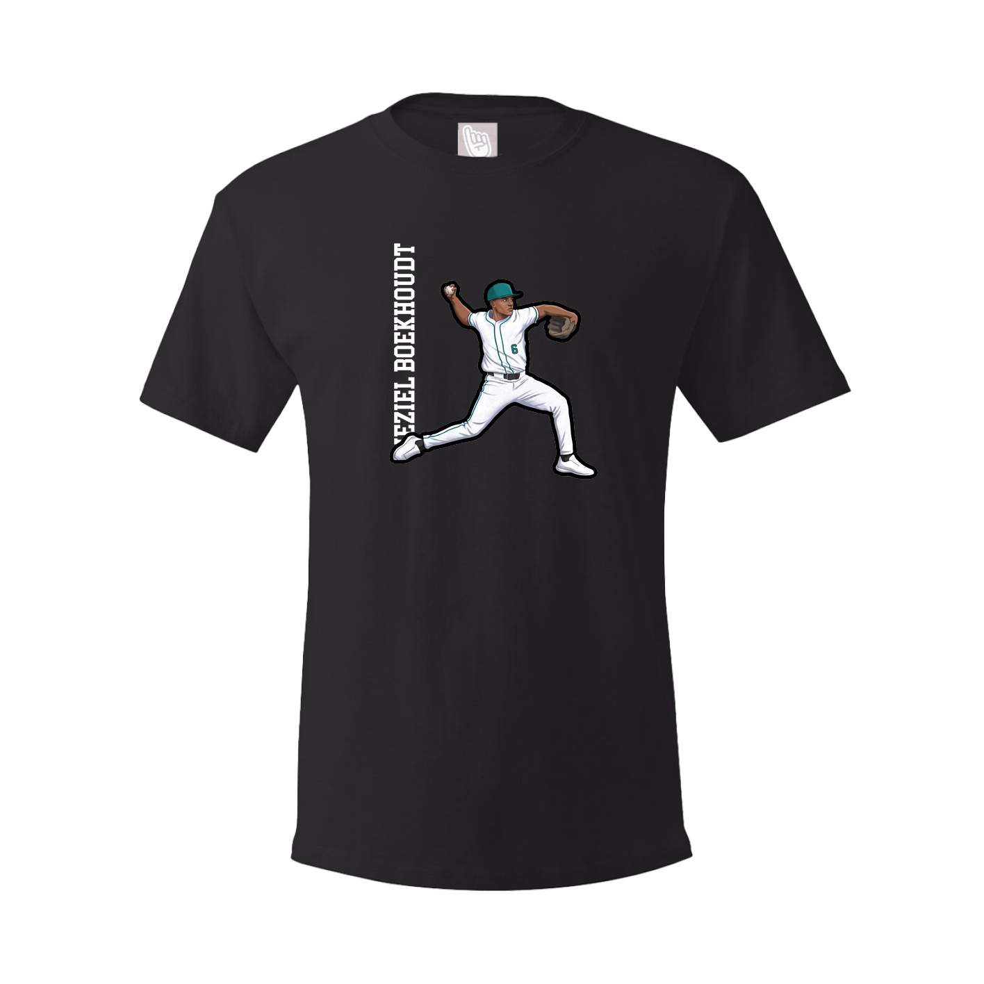 Youth Tee — Name Vertical in Black