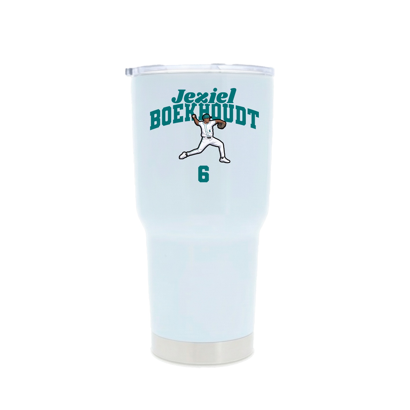 30oz Stainless Steel Tumbler — Signature Arch in White