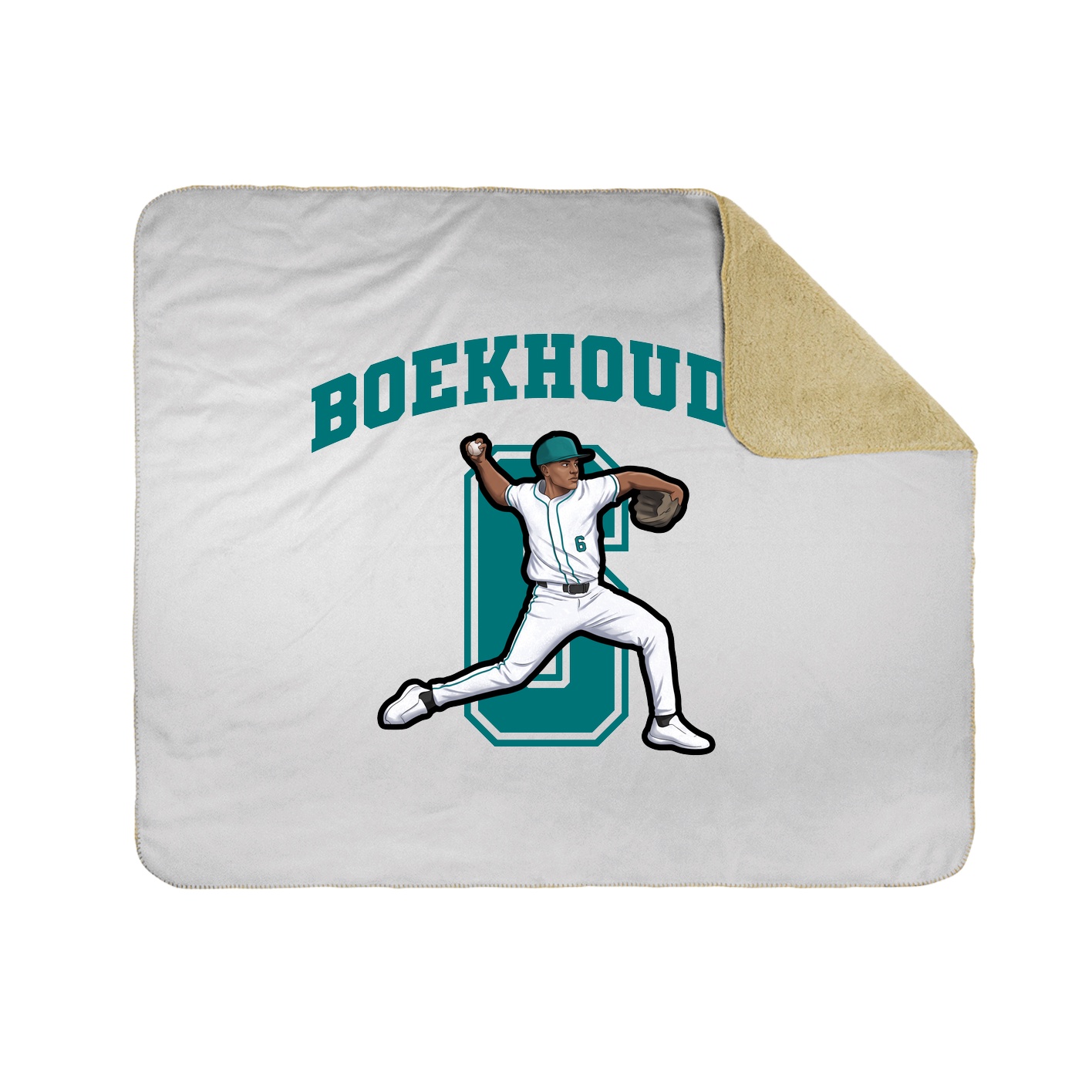 Throw Blanket — Number in White