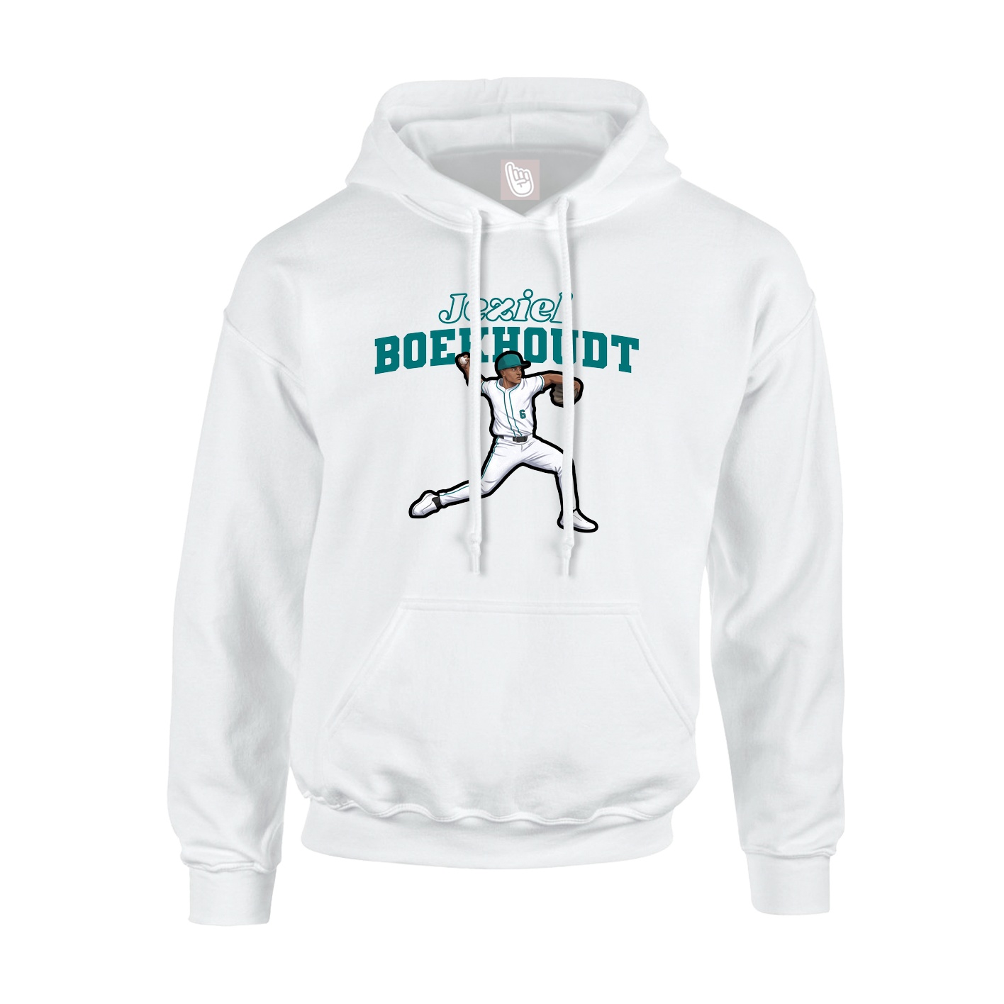 Hoodie — Name Arch in White