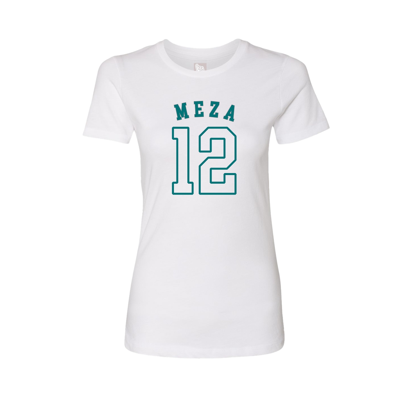 Fitted Women's Tee — Shirsey Arch in White