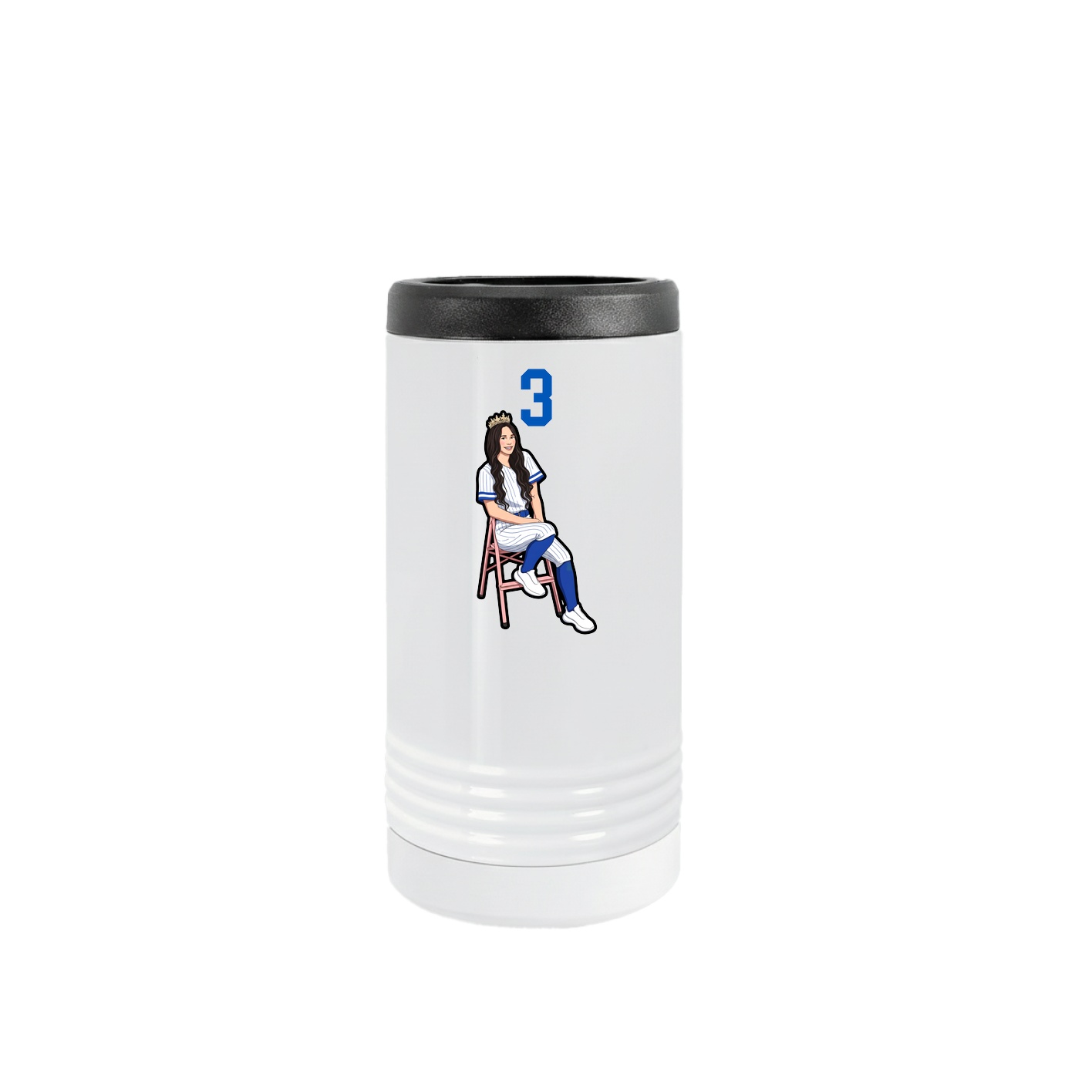 Slim Beverage Holder — Number Top in White