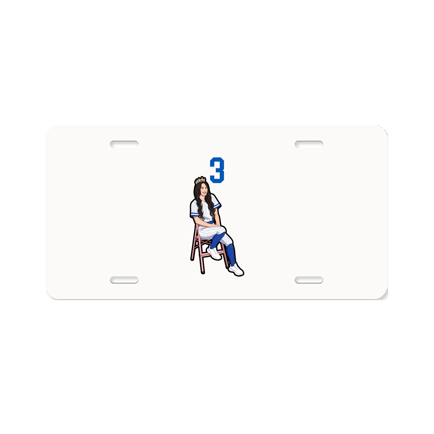 License Plate — Number Top in Classic