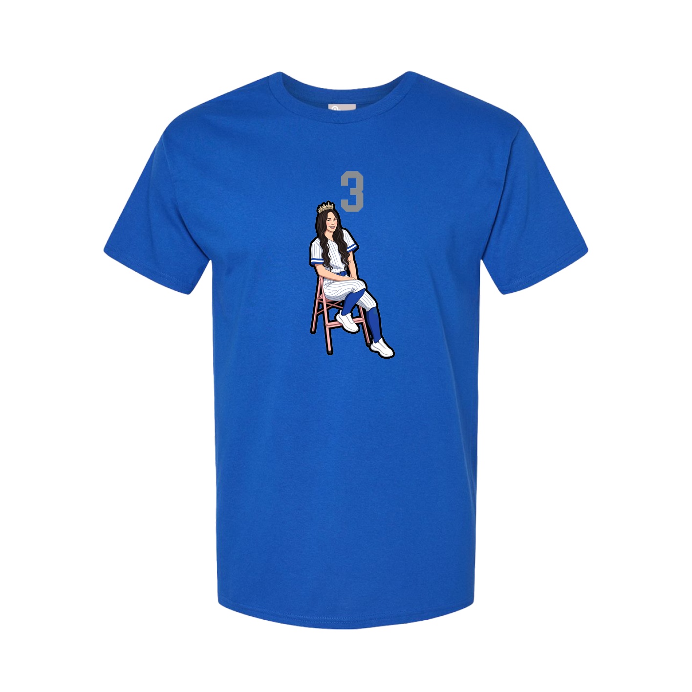 Tee — Number Top in Royal