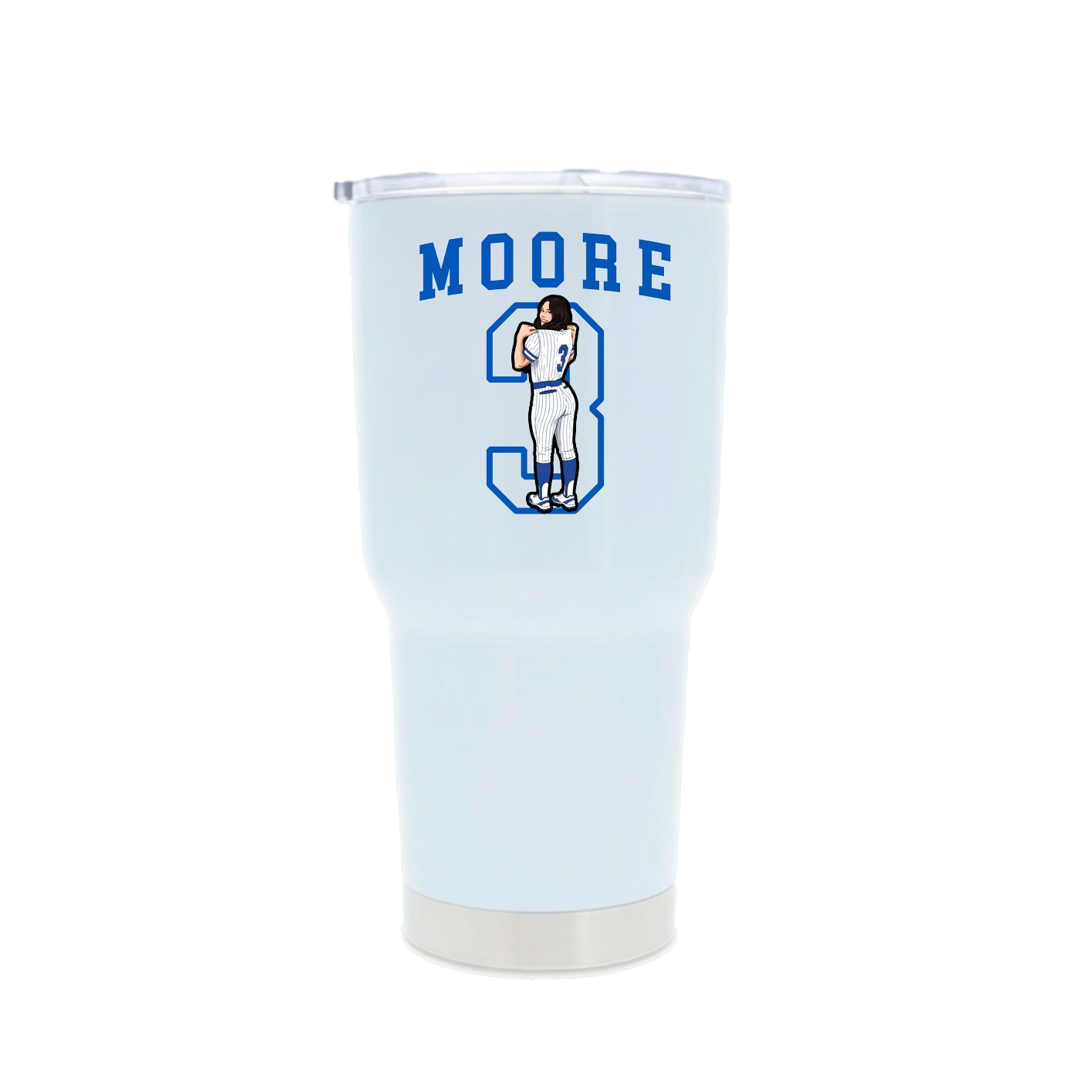 30oz Stainless Steel Tumbler — Shirsey in White