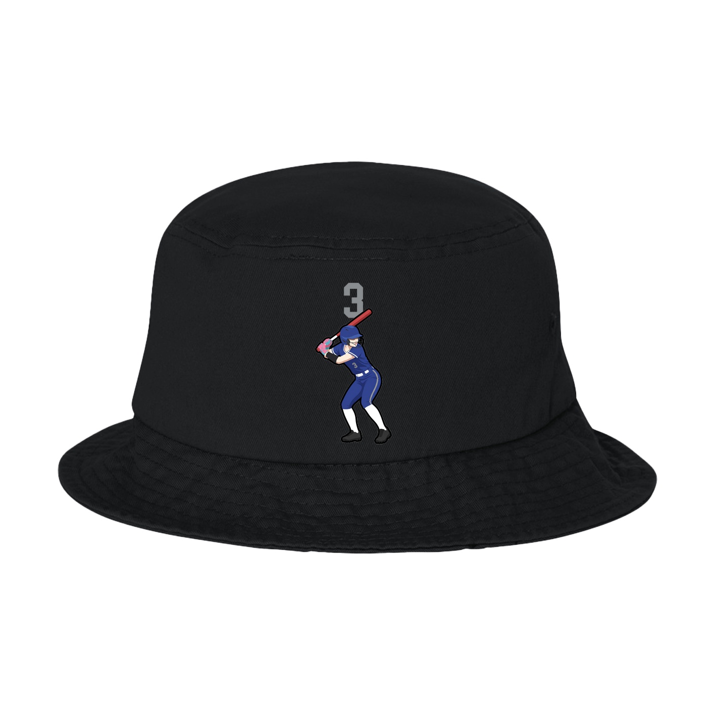 Bucket Cap — Number Top in Black