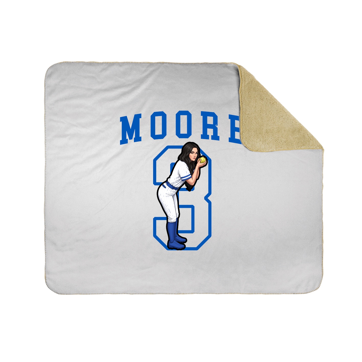 Throw Blanket — Shirsey in White