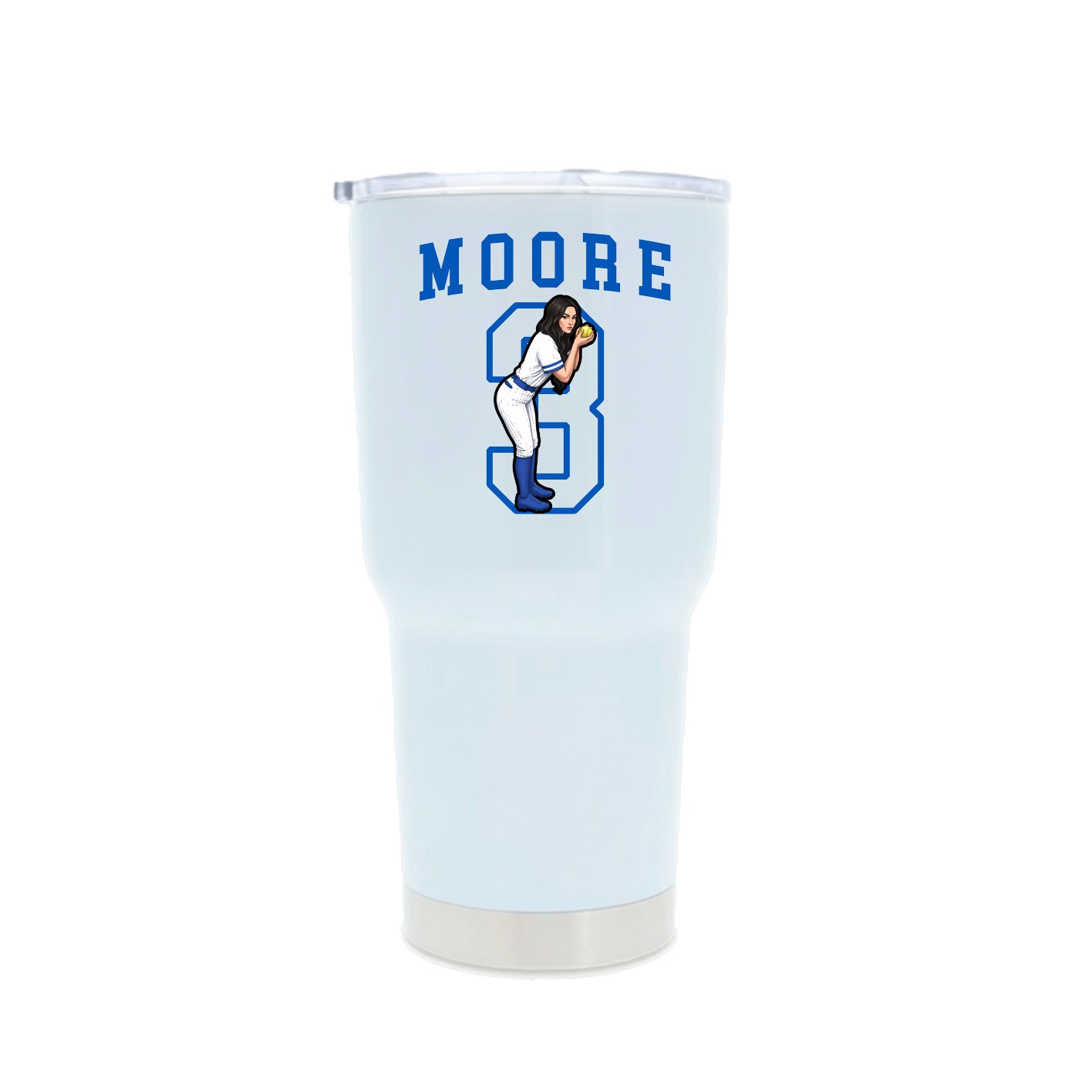 30oz Stainless Steel Tumbler — Shirsey in White