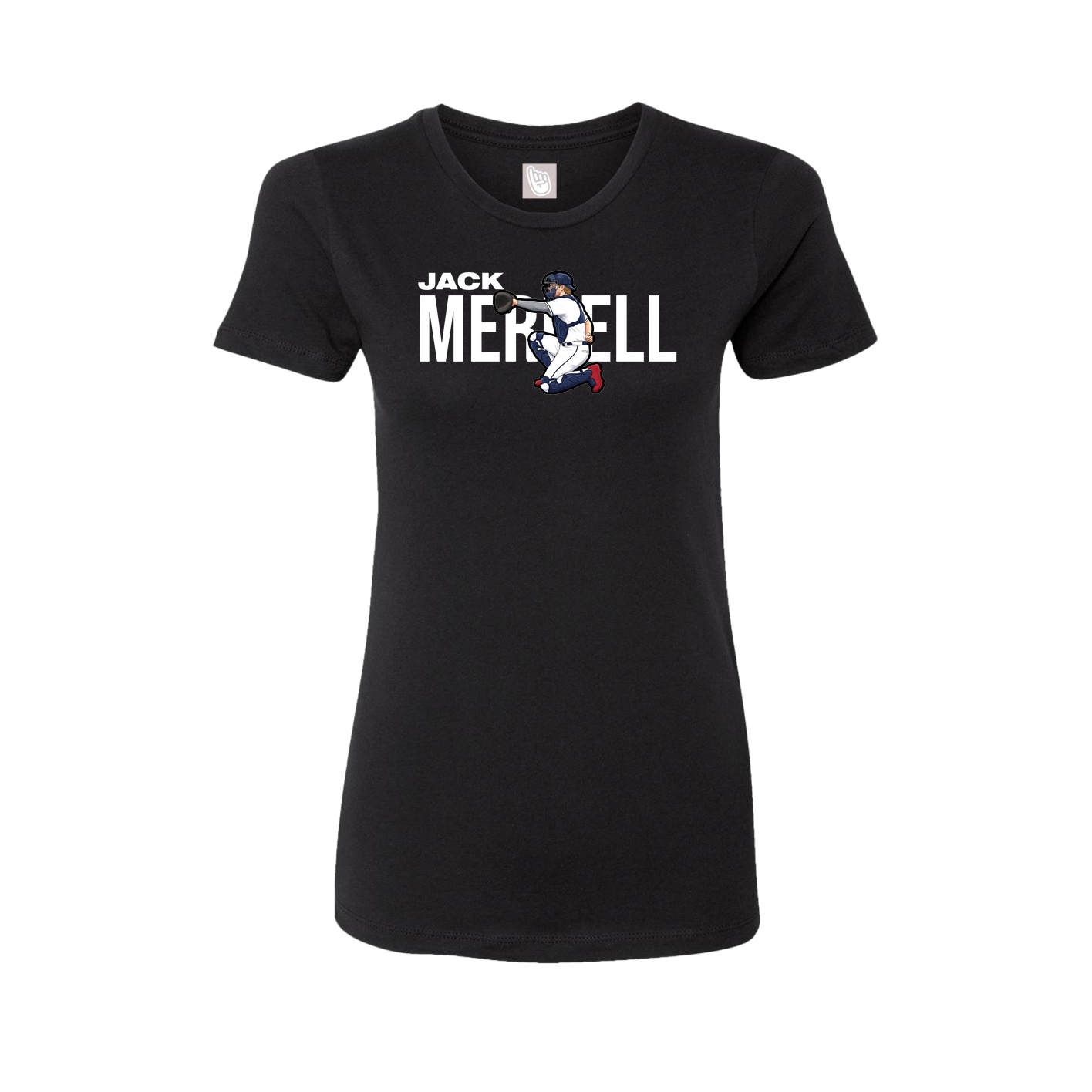 Fitted Women's Tee — Player Name in Black
