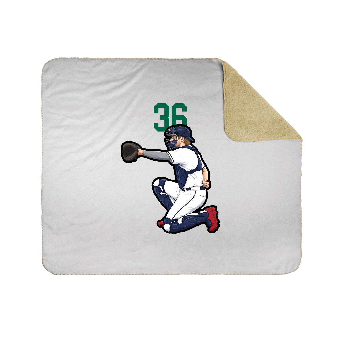 Throw Blanket — Number Top in White