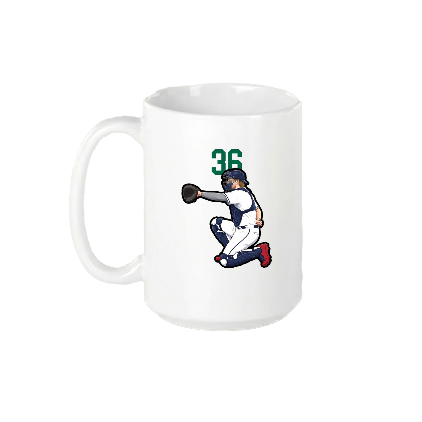 15oz Coffee Mug — Number Top in White
