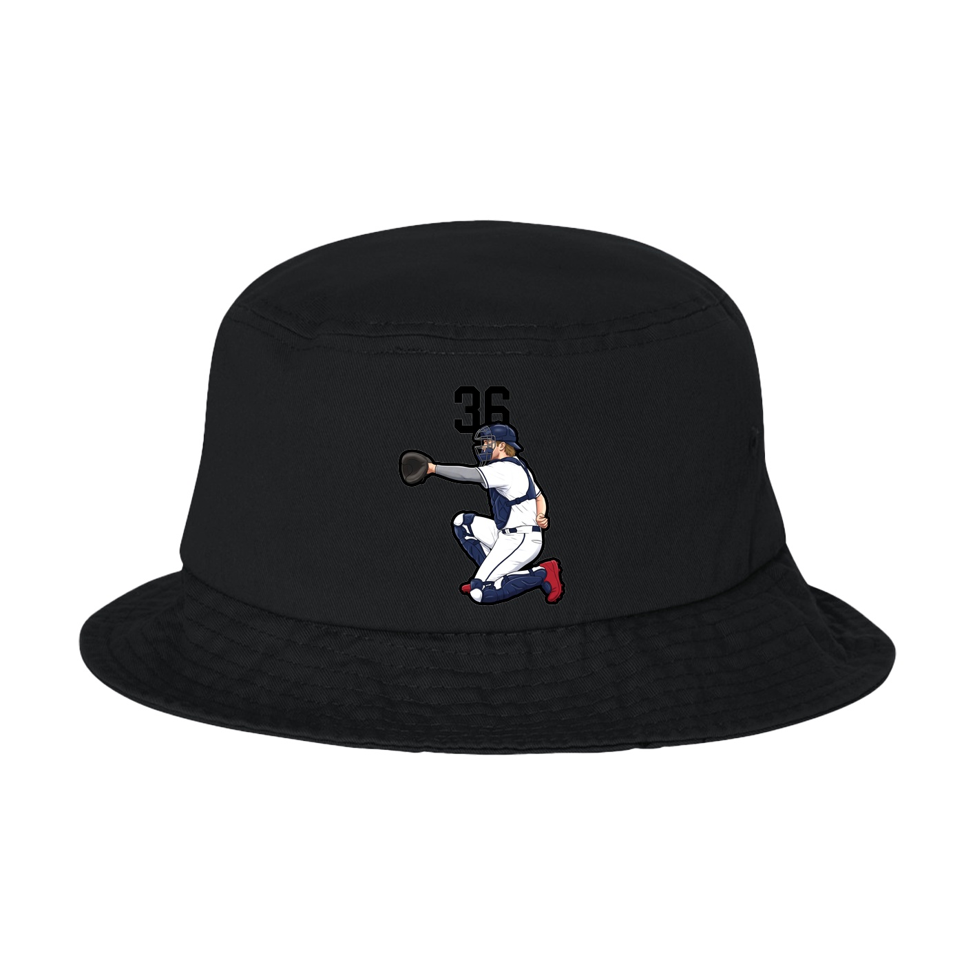 Bucket Cap — Number Top in Black