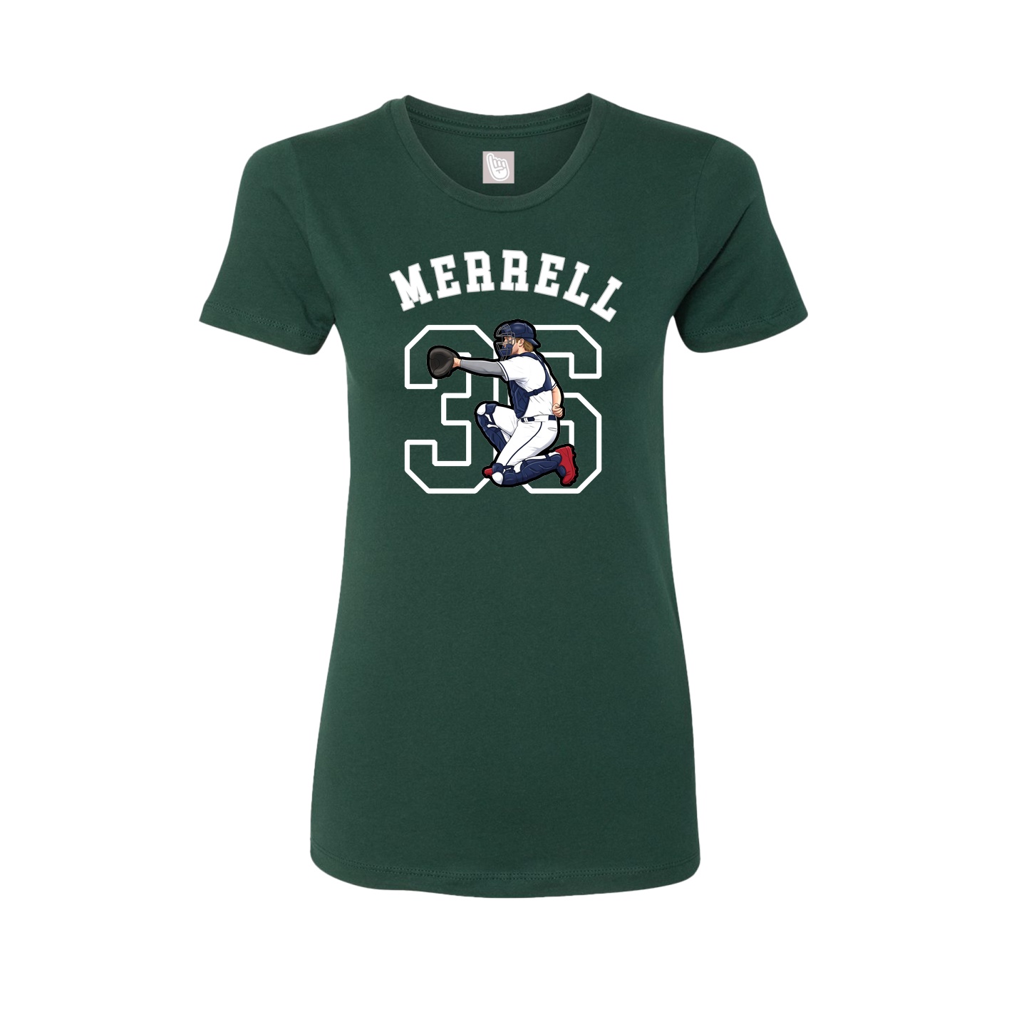 Fitted Women's Tee — Shirsey Arch in Green
