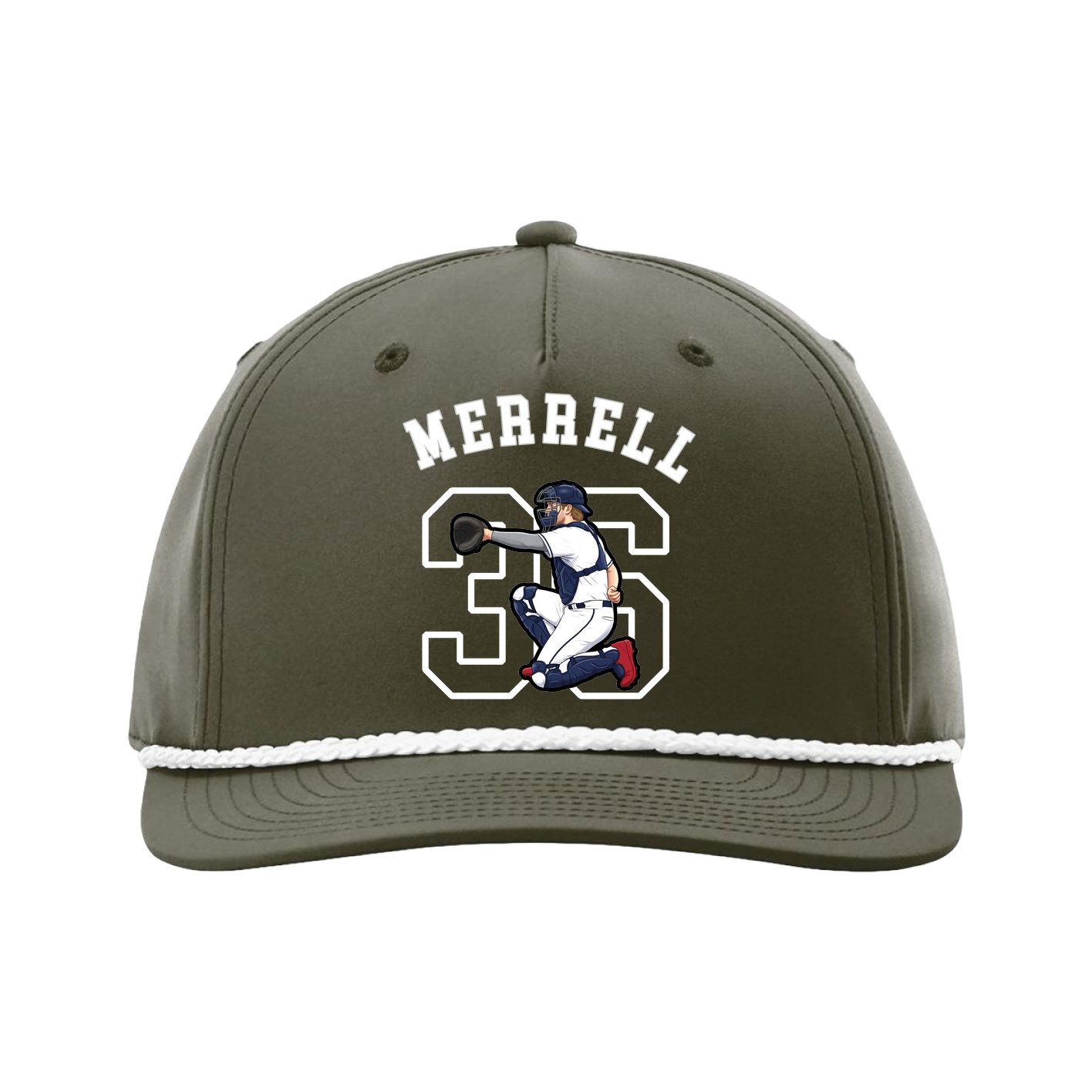 Five-Panel Classic Rope Cap — Shirsey Arch in Green