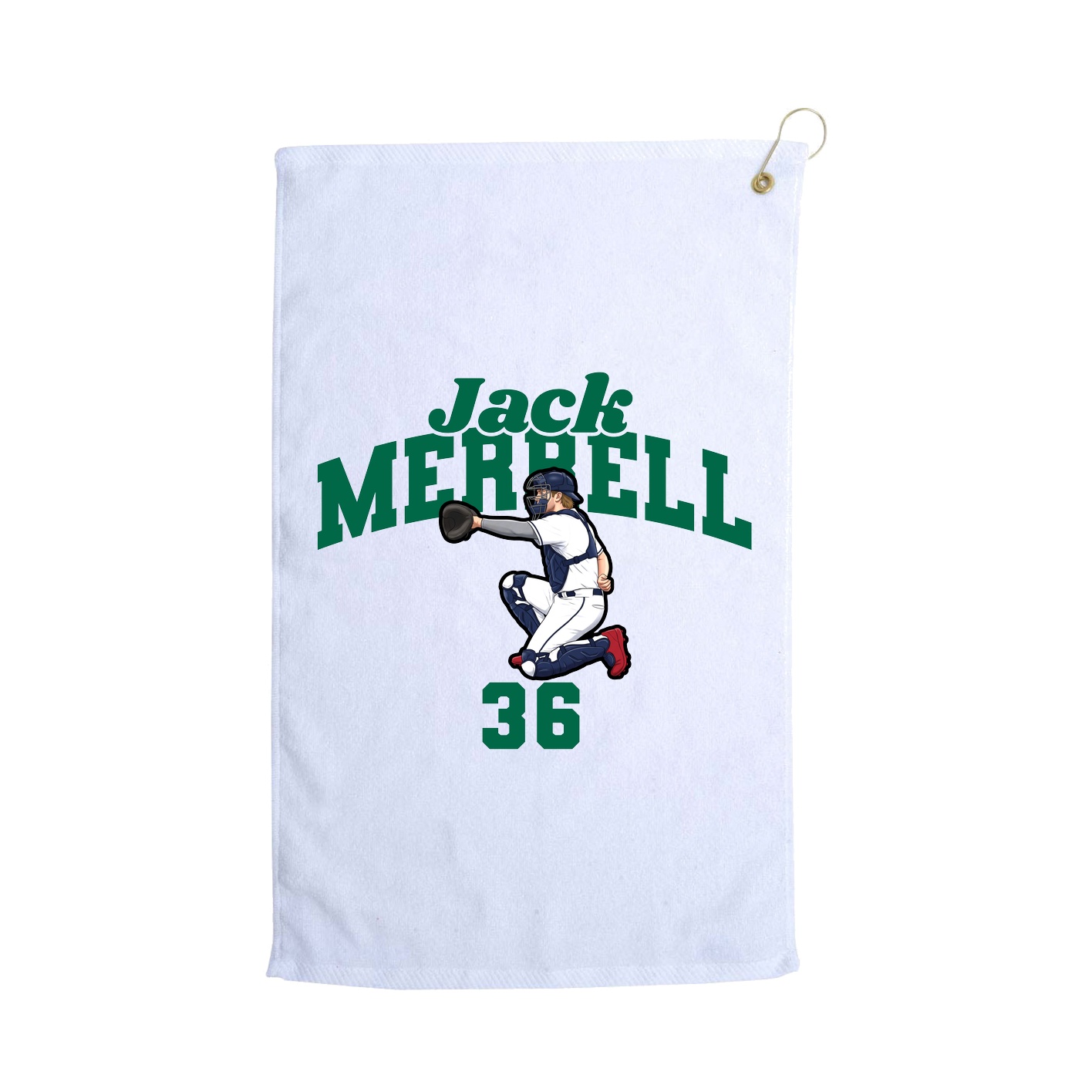 Golf Towel — Signature Arch in White