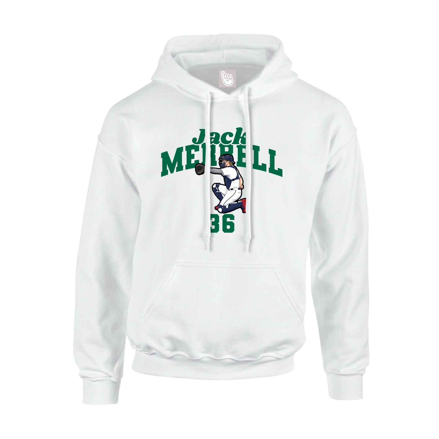 Youth Hoodie — Signature Arch in White