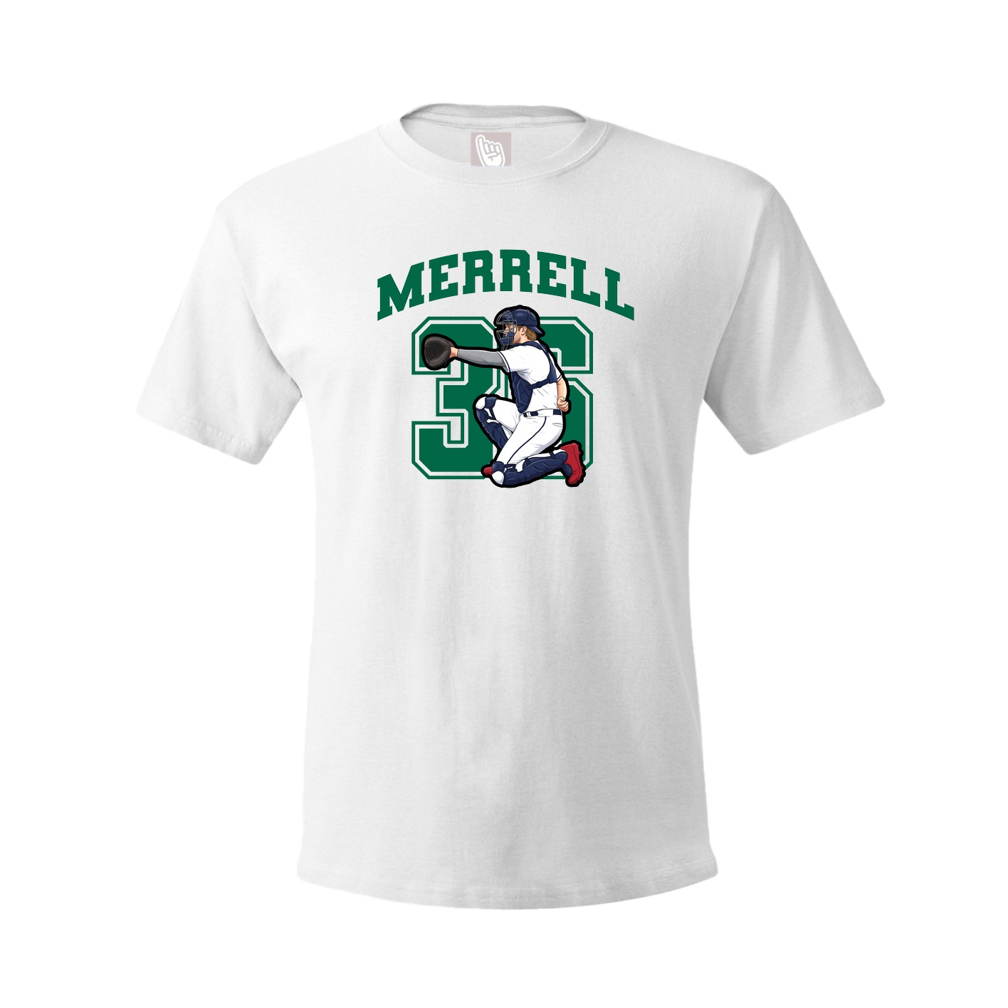 Youth Tee — Number in White