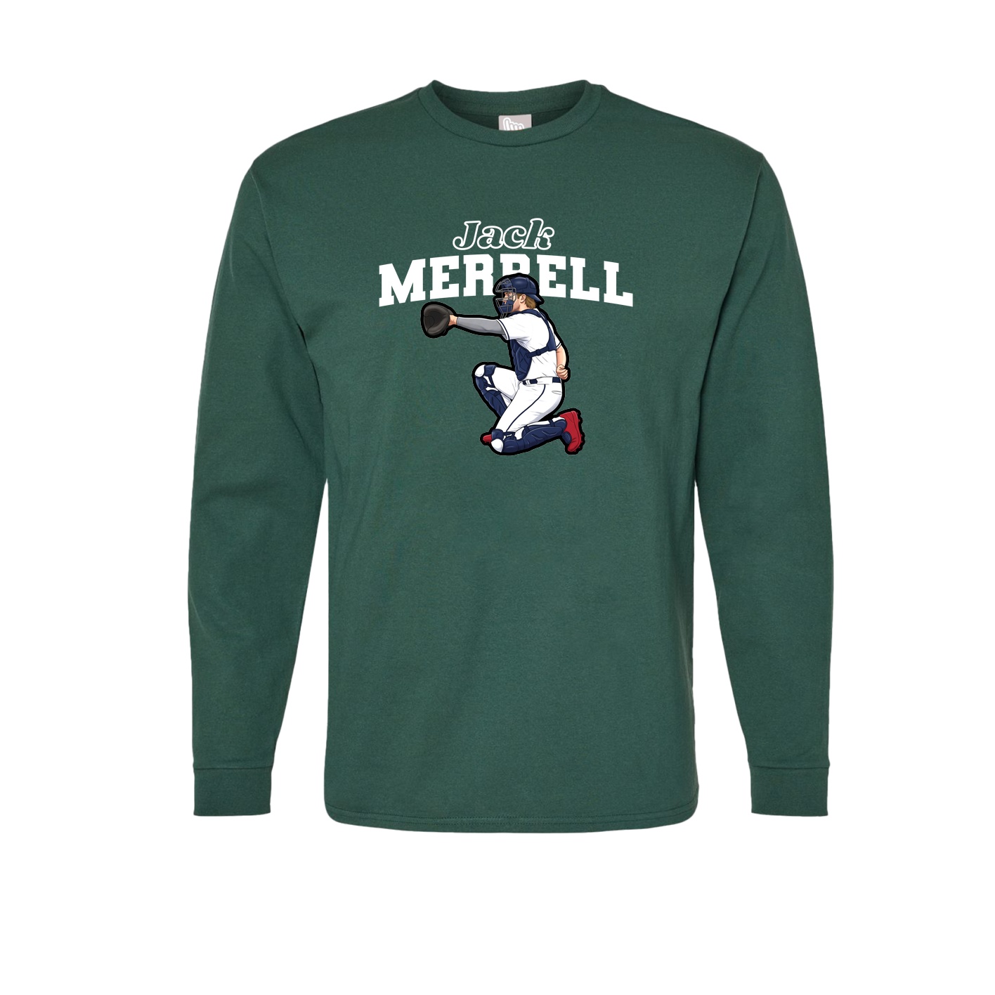 Long Sleeve Tee — Name Arch in Green