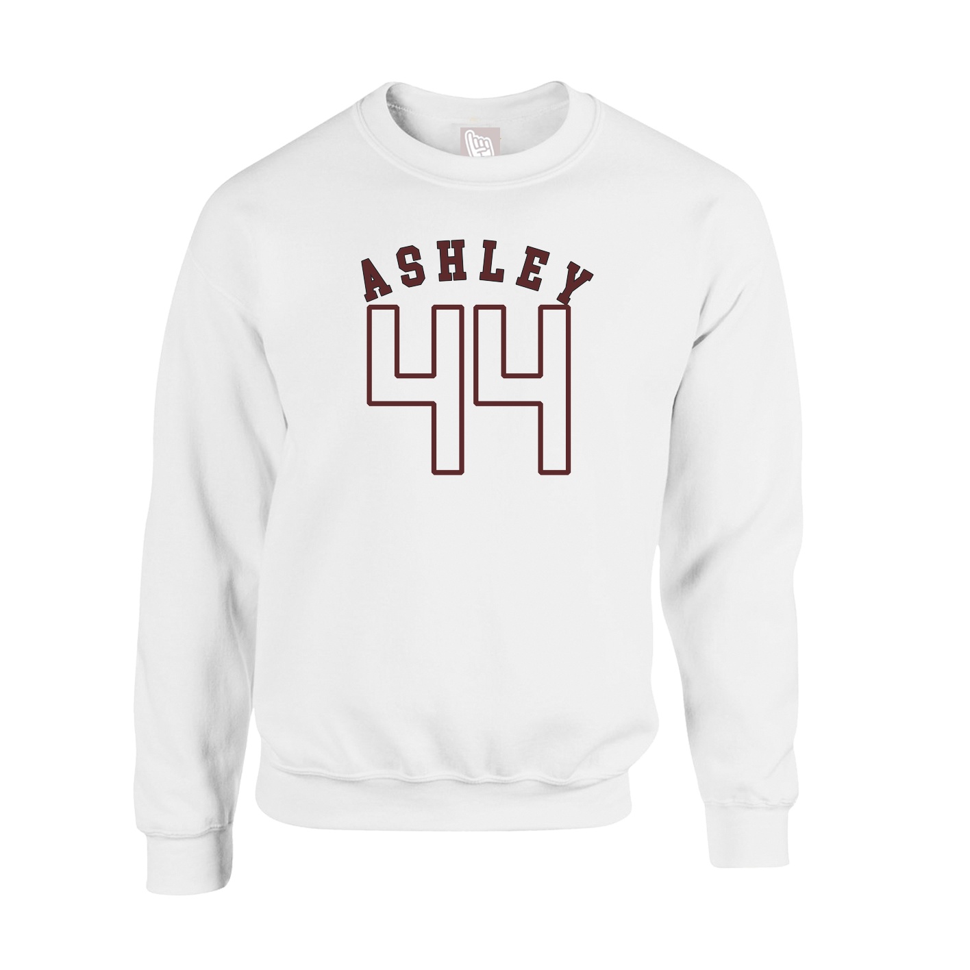 Fleece Crew — Shirsey Arch in White