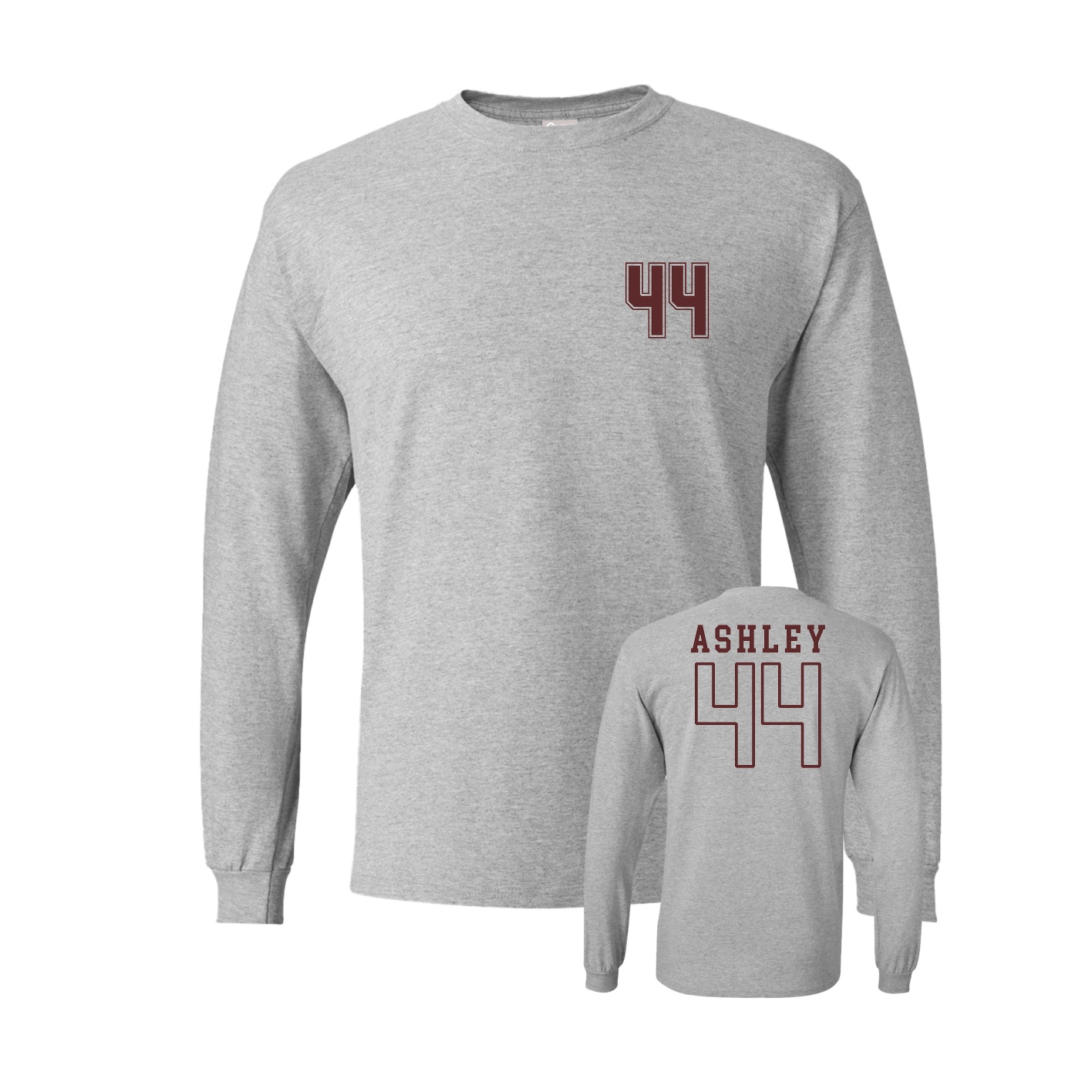 Long Sleeve Tee — Chest Back in Grey