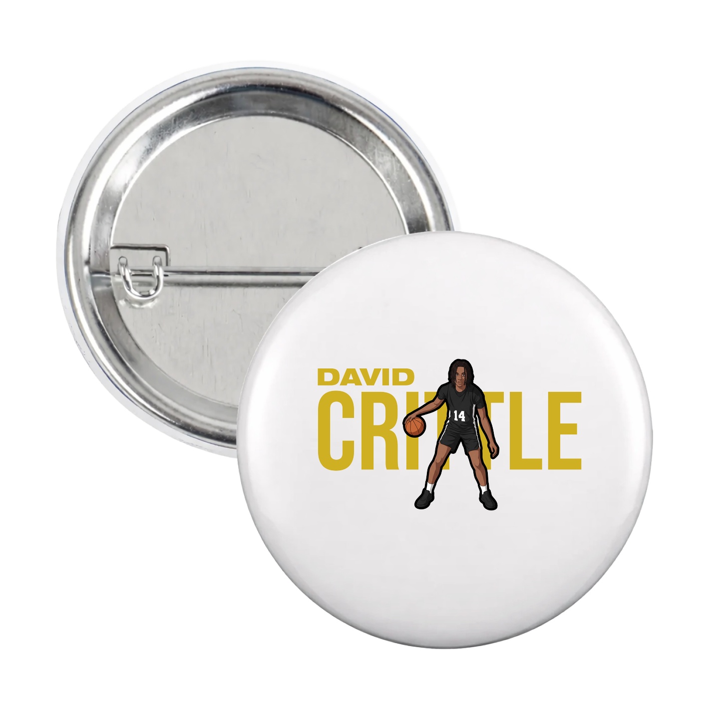 Game Day Button — Player Name in White