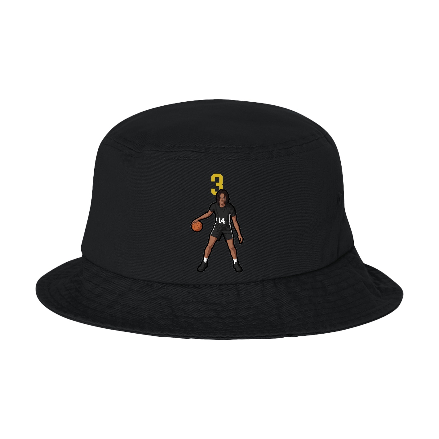 Bucket Cap — Number Top in Black