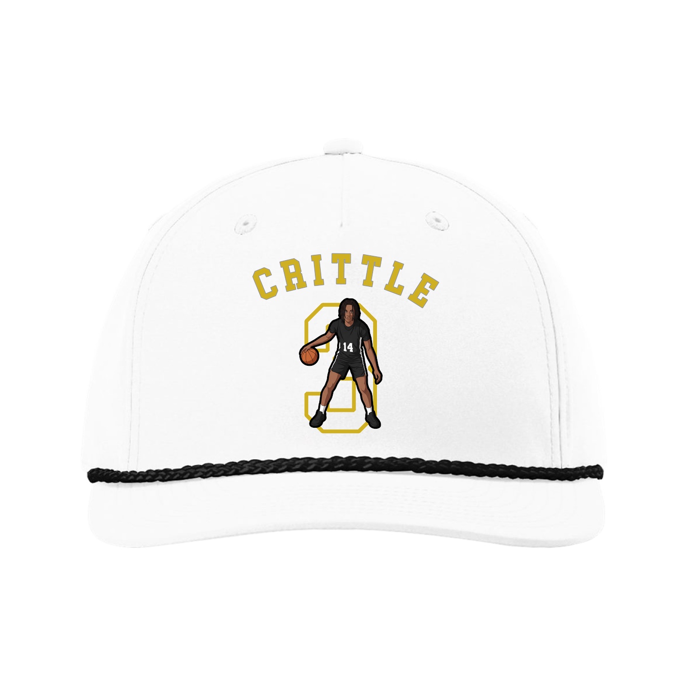Five-Panel Classic Rope Cap — Shirsey Arch in White