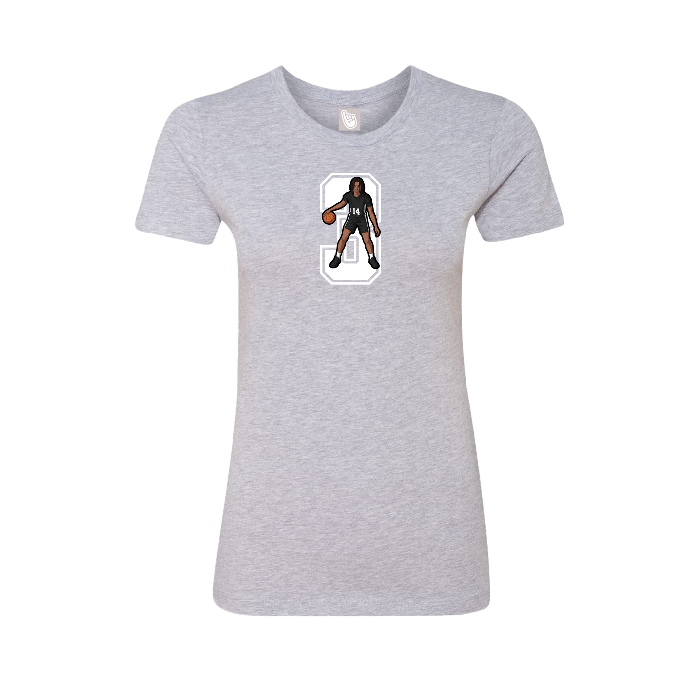 Womens Tee — Number in Grey