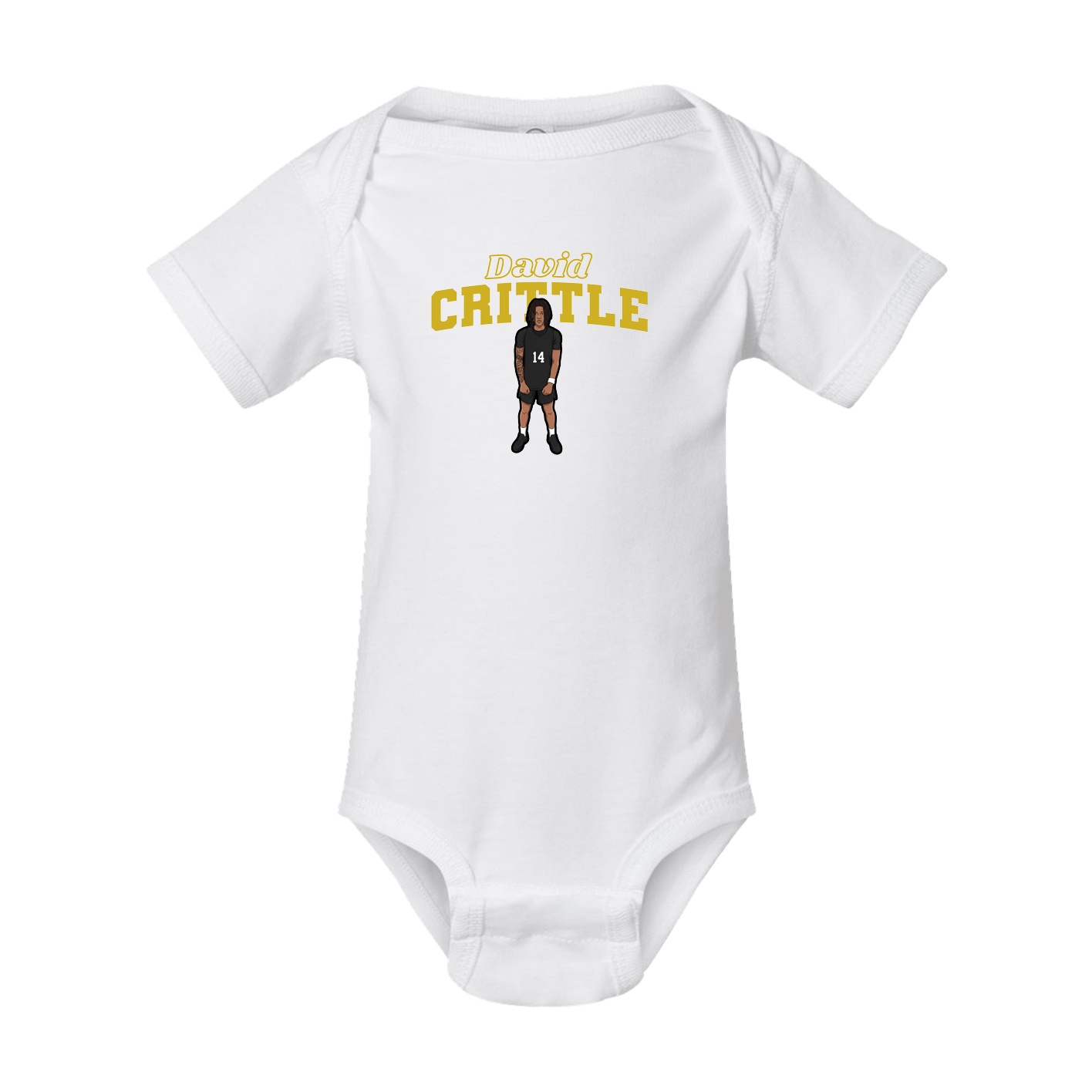 Baby Onesie — Name Arch in White