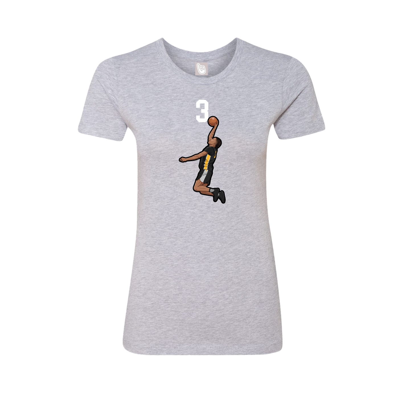 Womens Tee — Number Top in Grey