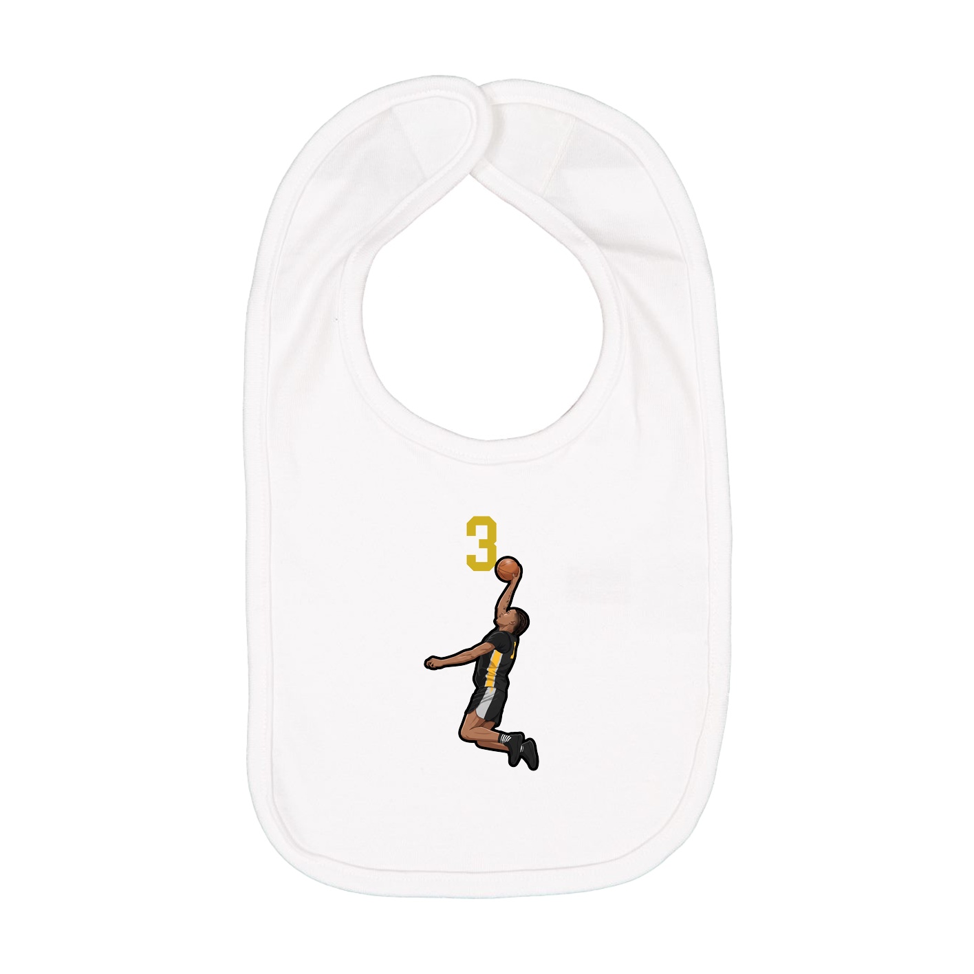 Infant Bib — Number Top in White