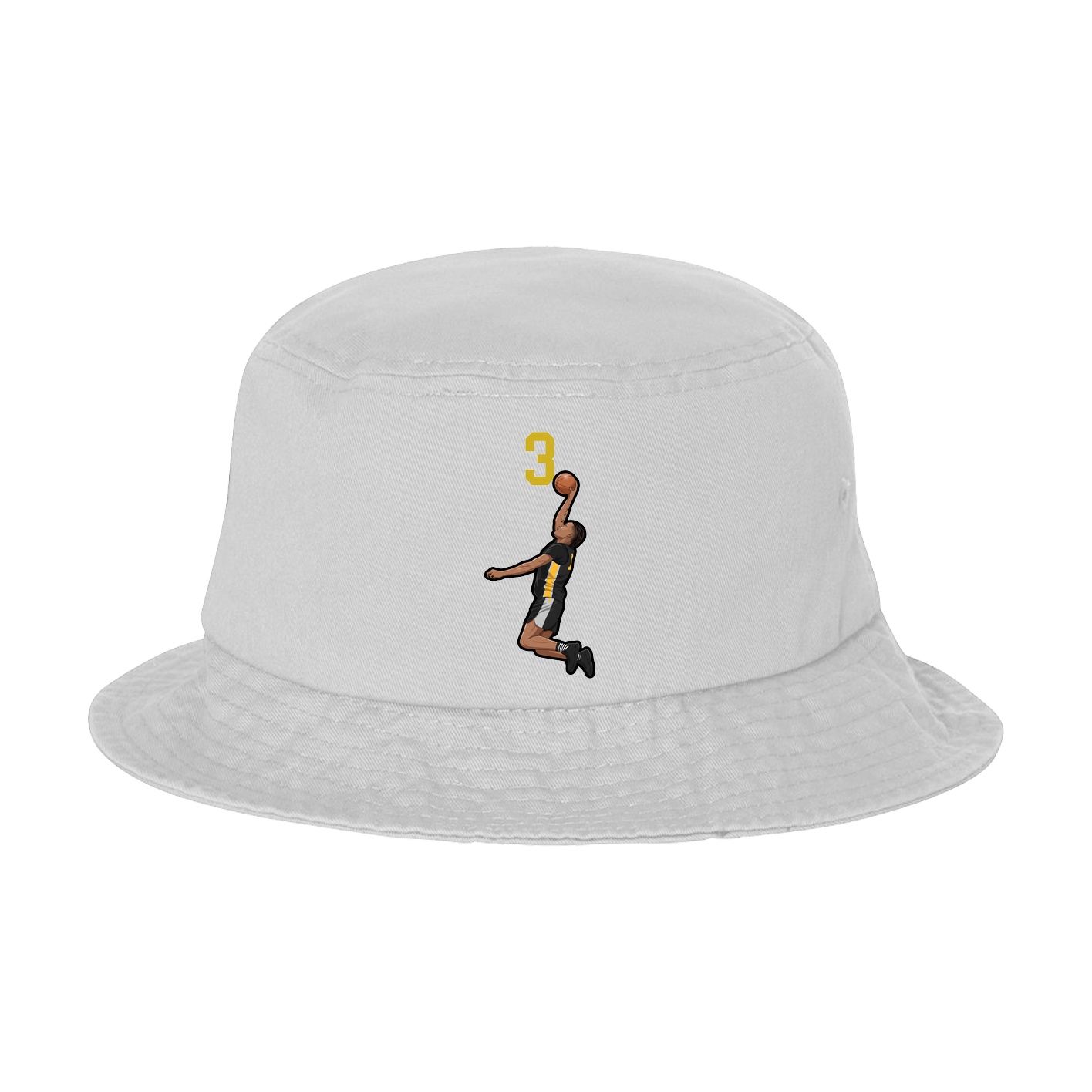 Bucket Cap — Number Top in White