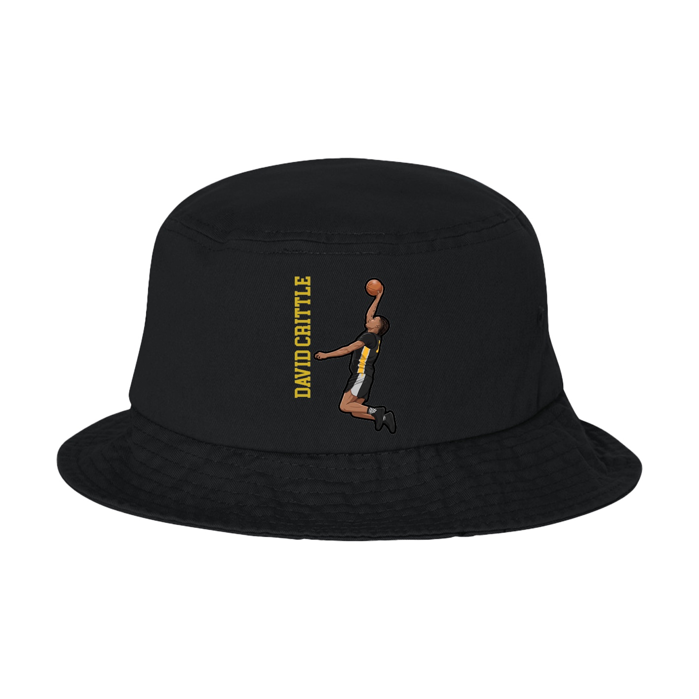 Bucket Cap — Name Vertical in Black