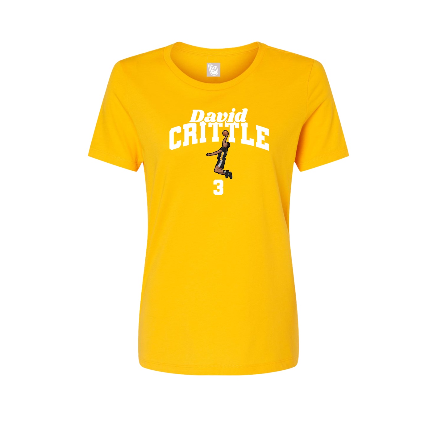 Fitted Women's Tee — Signature Arch in Gold
