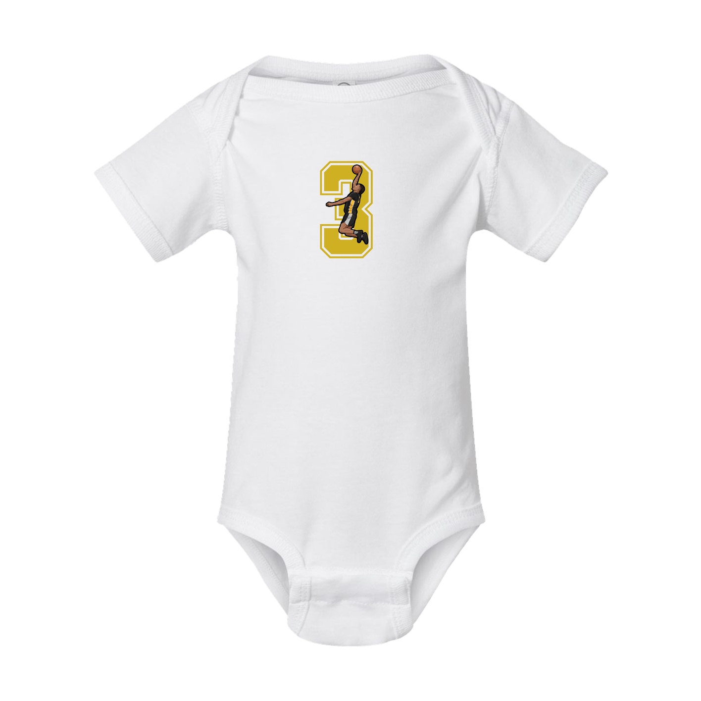 Baby Onesie — Number in White
